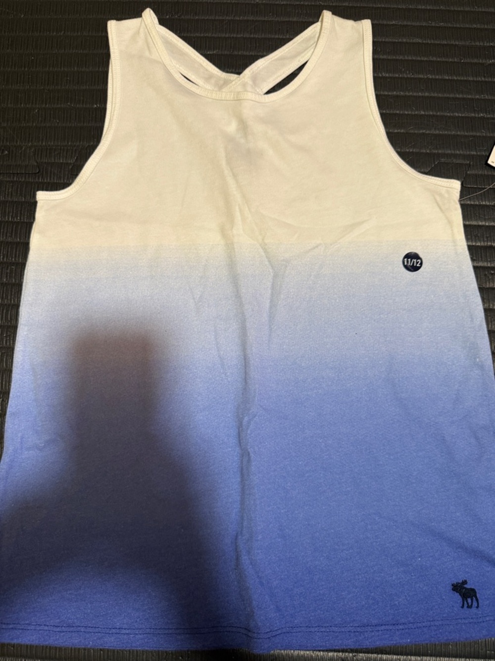 White to Blue Ombre Tank Top